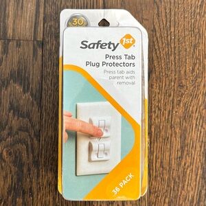Safety 1st Press Tab Plug Protectors - White (~30 Pack) for Child Proofing